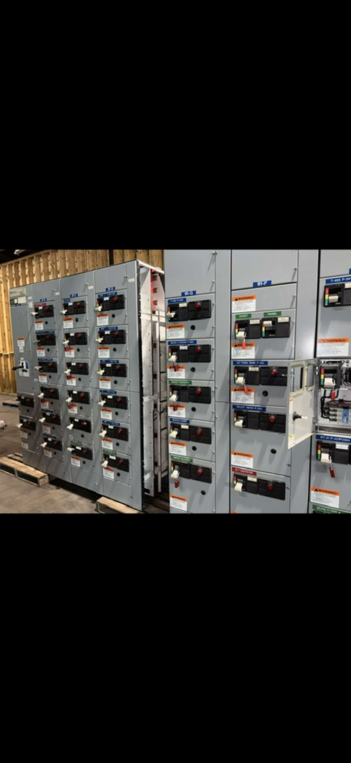 Owner-supplied low-voltage switchgear available for buyer review