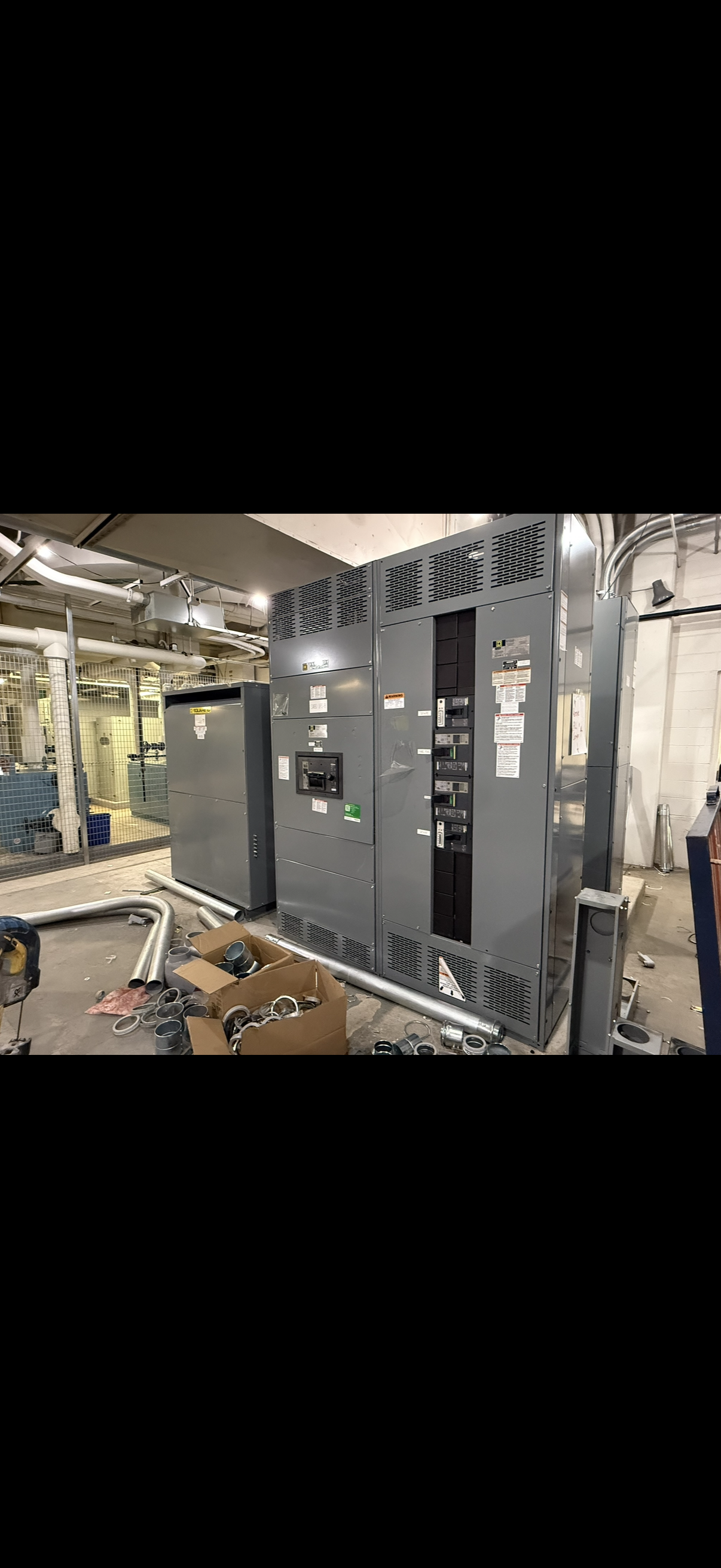 Owner-supplied medium-voltage switchgear available for buyer review